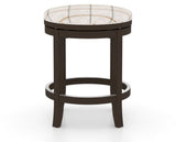 Canadel Stump Too Counter Stool in Davy's Grey, OZ Fabric, front view