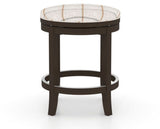 Canadel Stump Too Counter Stool in Davy's Grey, OZ Fabric, side view