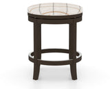 Canadel Stump Too Counter Stool in Davy's Grey, OZ Fabric, back view