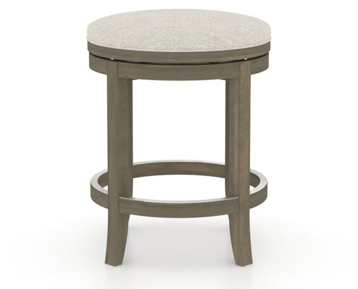Canadel Stump Too Counter Stool in Shadow, TB Fabric, front view