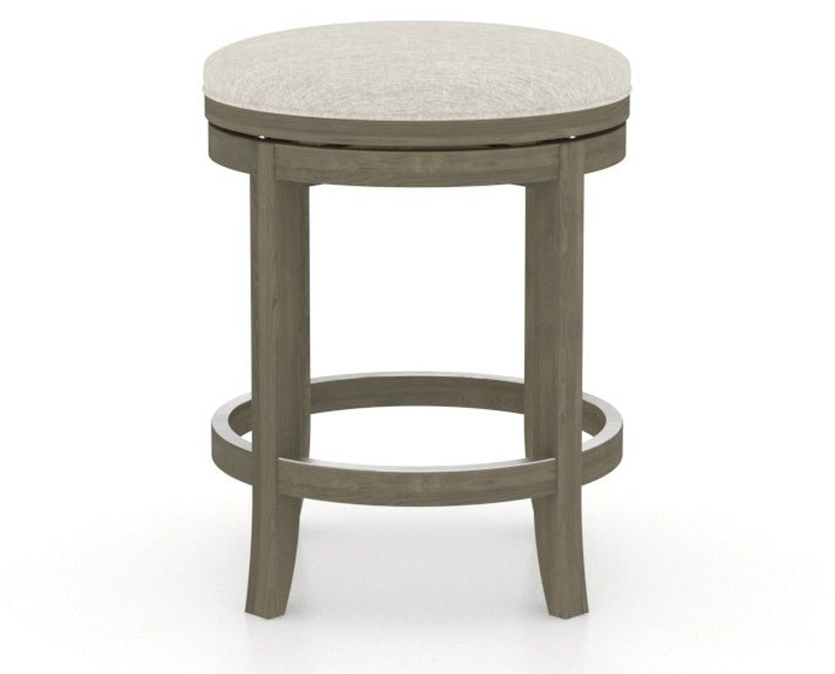 Canadel Stump Too Counter Stool in Shadow, TB Fabric, back view