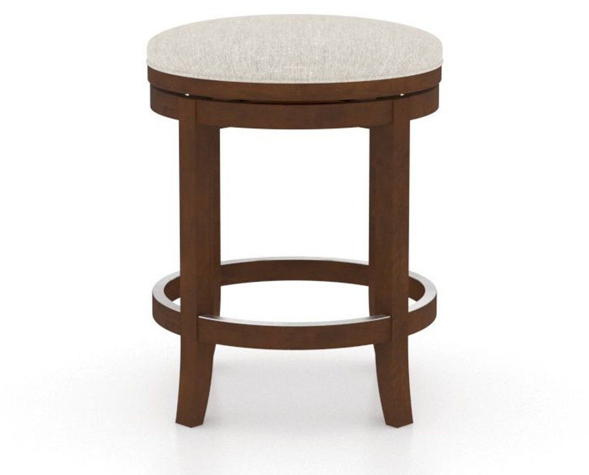 Canadel Stump Too Counter Stool in Cognac Washed, TB Fabric, side view