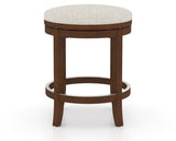 Canadel Stump Too Counter Stool in Cognac Washed, TB Fabric, side view