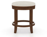 Canadel Stump Too Counter Stool in Cognac Washed, TB Fabric, back view