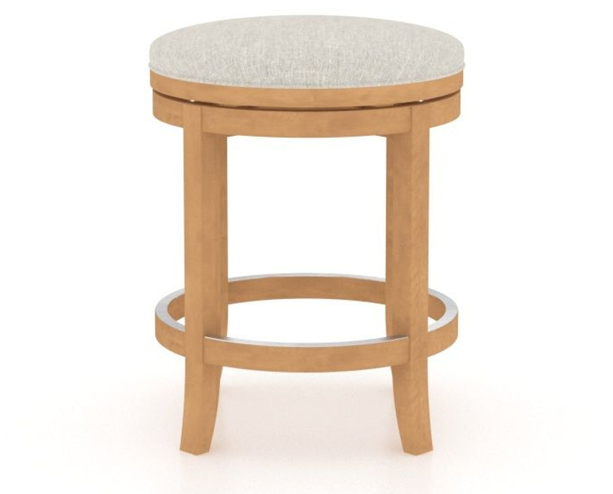 Canadel Stump Too Counter Stool in Caramel Washed, TB Fabric, side view