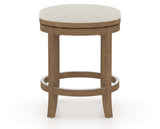 Canadel Stump Too Counter Stool in Pecan Washed, TB Fabric, front view
