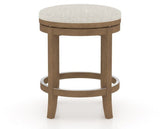 Canadel Stump Too Counter Stool in Pecan Washed, TB Fabric, side view