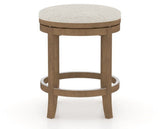 Canadel Stump Too Counter Stool in Pecan Washed, TB Fabric, back view