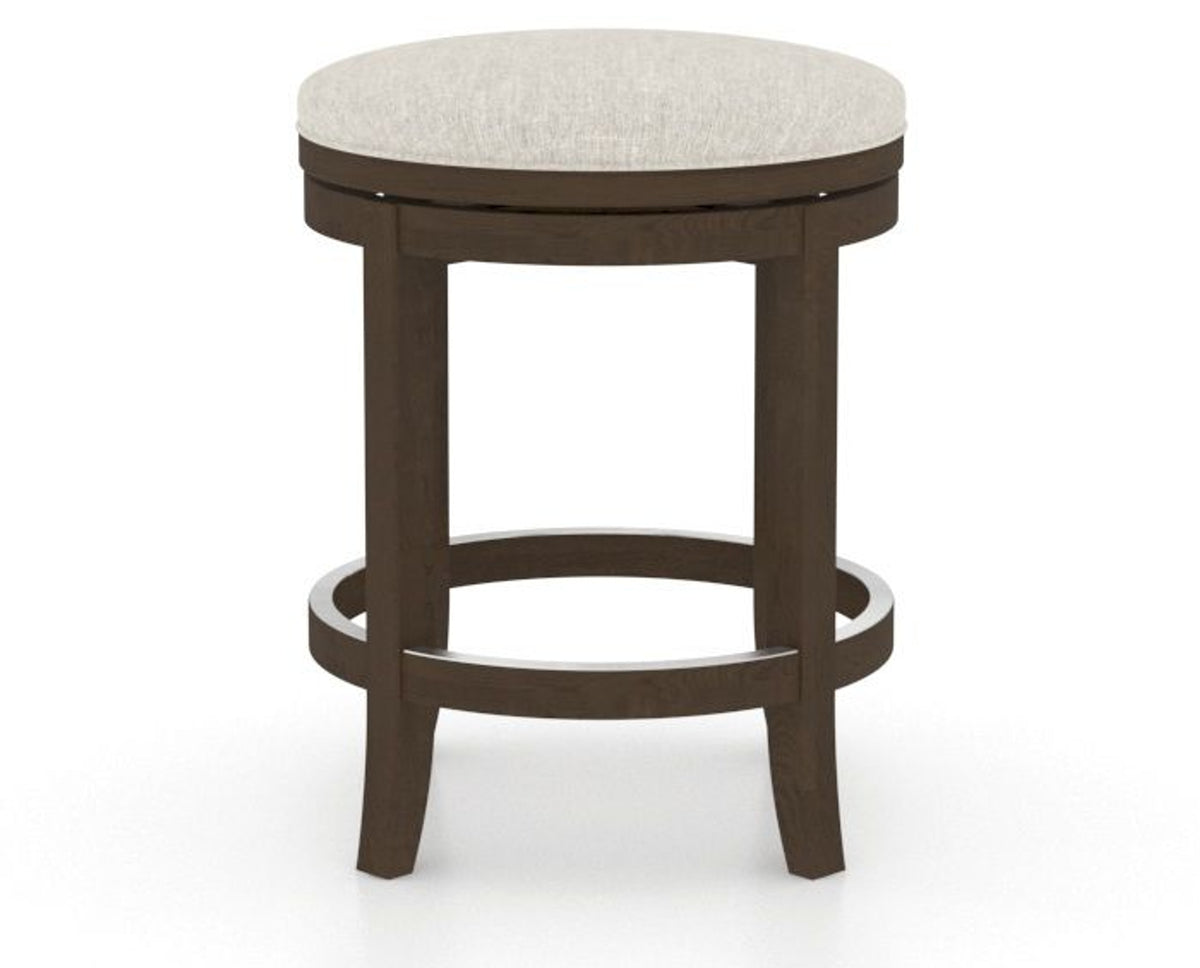 Canadel Stump Too Counter Stool in Hazelnut Washed, TB Fabric, side view