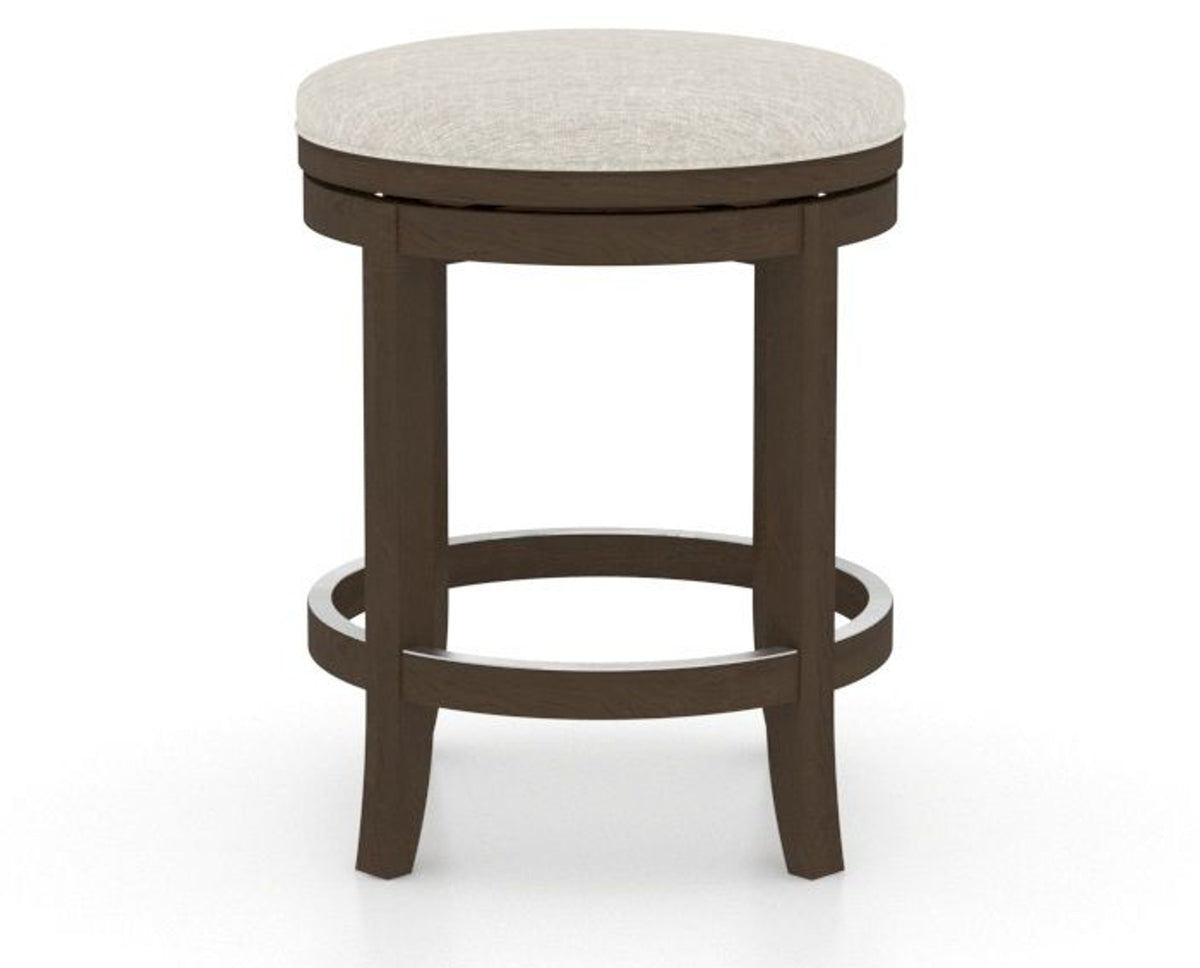 Canadel Stump Too Counter Stool in Hazelnut Washed, TB Fabric, back view
