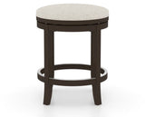 Canadel Stump Too Counter Stool in Davy's Grey, TB Fabric, front view