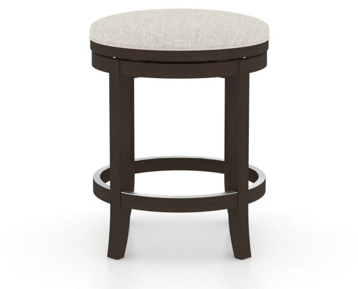 Canadel Stump Too Counter Stool in Davy's Grey, TB Fabric, side view