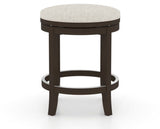 Canadel Stump Too Counter Stool in Davy's Grey, TB Fabric, side view