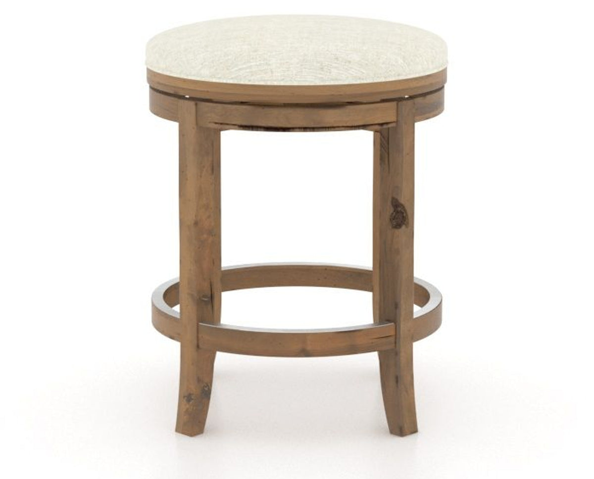 Canadel Champlain Swivel Counter Stool 8004 in Oak Washed & Fabric TW, front view