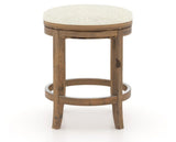 Canadel Champlain Swivel Counter Stool 8004 in Oak Washed & Fabric TW, front view