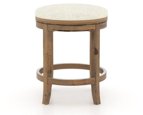 Canadel Champlain Swivel Counter Stool 8004 in Oak Washed & Fabric TW, front view
