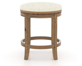 Canadel Champlain Swivel Counter Stool 8004 in Oak Washed & Fabric TW, side view