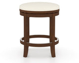 Canadel Stump Too Counter Stool in Cognac Washed, YJ Faux Leather, front view