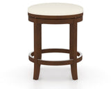 Canadel Stump Too Counter Stool in Cognac Washed, YJ Faux Leather, side view
