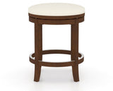 Canadel Stump Too Counter Stool in Cognac Washed, YJ Faux Leather, back view