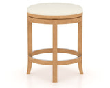 Canadel Stump Too Counter Stool in Caramel Washed, YJ Faux Leather, three-quarter view