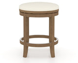 Canadel Stump Too Counter Stool in Pecan Washed, YJ Faux Leather, front view