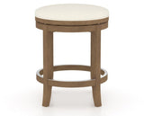 Canadel Stump Too Counter Stool in Pecan Washed, YJ Faux Leather, side view