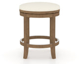 Canadel Stump Too Counter Stool in Pecan Washed, YJ Faux Leather, back view