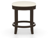 Canadel Stump Too Counter Stool in Davy's Grey, YJ Faux Leather, front view