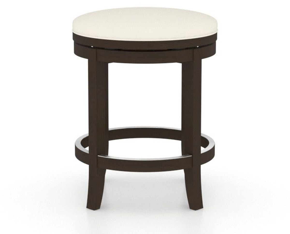 Canadel Stump Too Counter Stool in Davy's Grey, YJ Faux Leather, side view