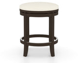 Canadel Stump Too Counter Stool in Davy's Grey, YJ Faux Leather, back view