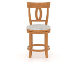 Canadel Upholstered Counter Stool 8100 in FP Crypton® and 01 Honey Washed and Swivel Base, front view