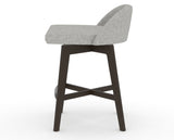 Canadel Downtown Swivel Counter or Bar Stool 8138 in 7C Fabric and 59 Davy's Grey, side view