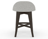 Canadel Downtown Swivel Counter or Bar Stool 8138 in 7C Fabric and 59 Davy's Grey, back view
