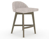Canadel Downtown Swivel Counter or Bar Stool 8138 in FP Crypton® and 08 Shadow, three-quarter view