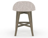 Canadel Downtown Swivel Counter or Bar Stool 8138 in FP Crypton® and 08 Shadow, back view