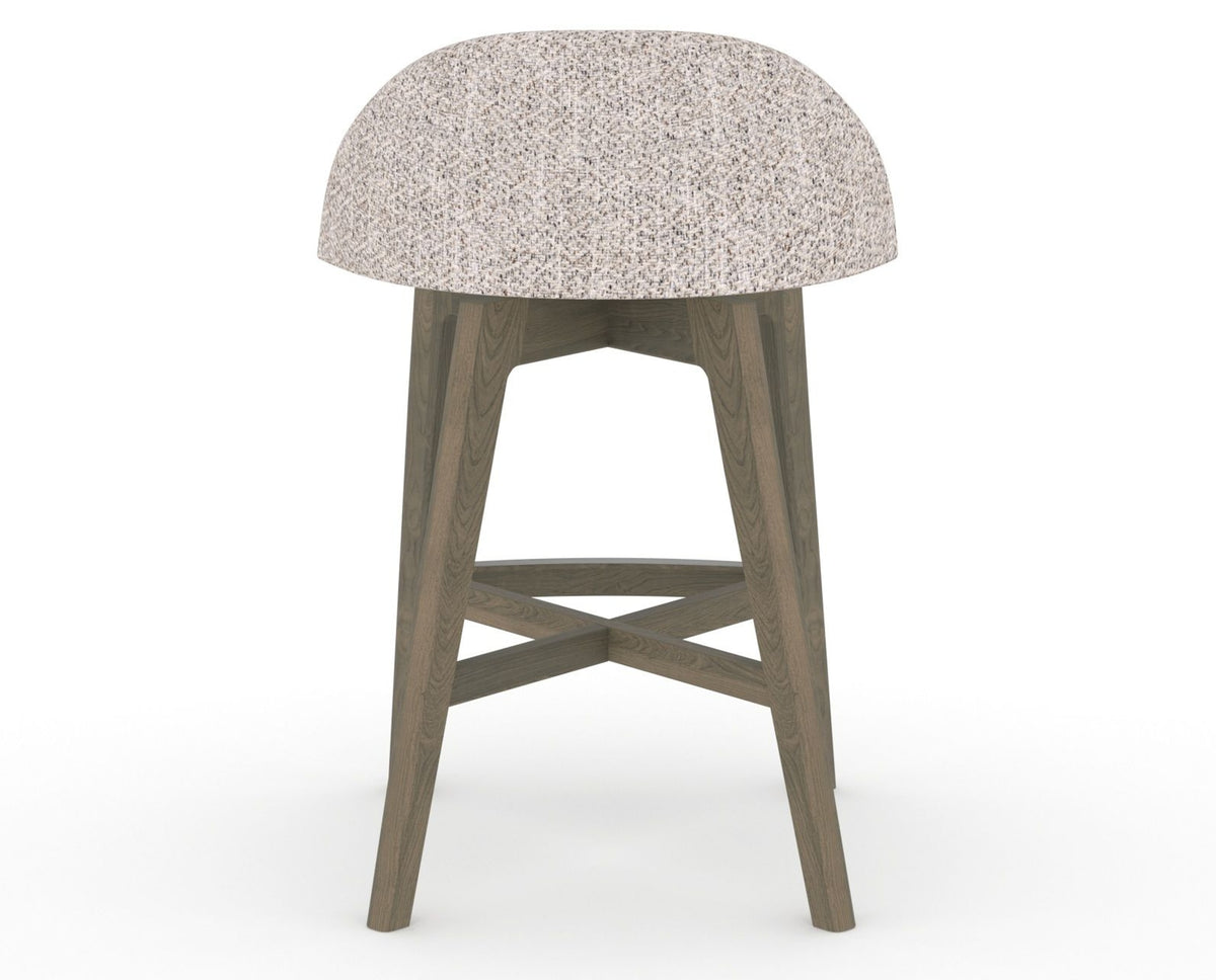 Canadel Downtown Swivel Counter or Bar Stool 8138 in FP Crypton® and 08 Shadow, back view