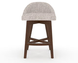 Canadel Downtown Swivel Counter or Bar Stool 8138 in FP Crypton® and 19 Cognac Washed, front view