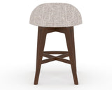 Canadel Downtown Swivel Counter or Bar Stool 8138 in FP Crypton® and 19 Cognac Washed, back view