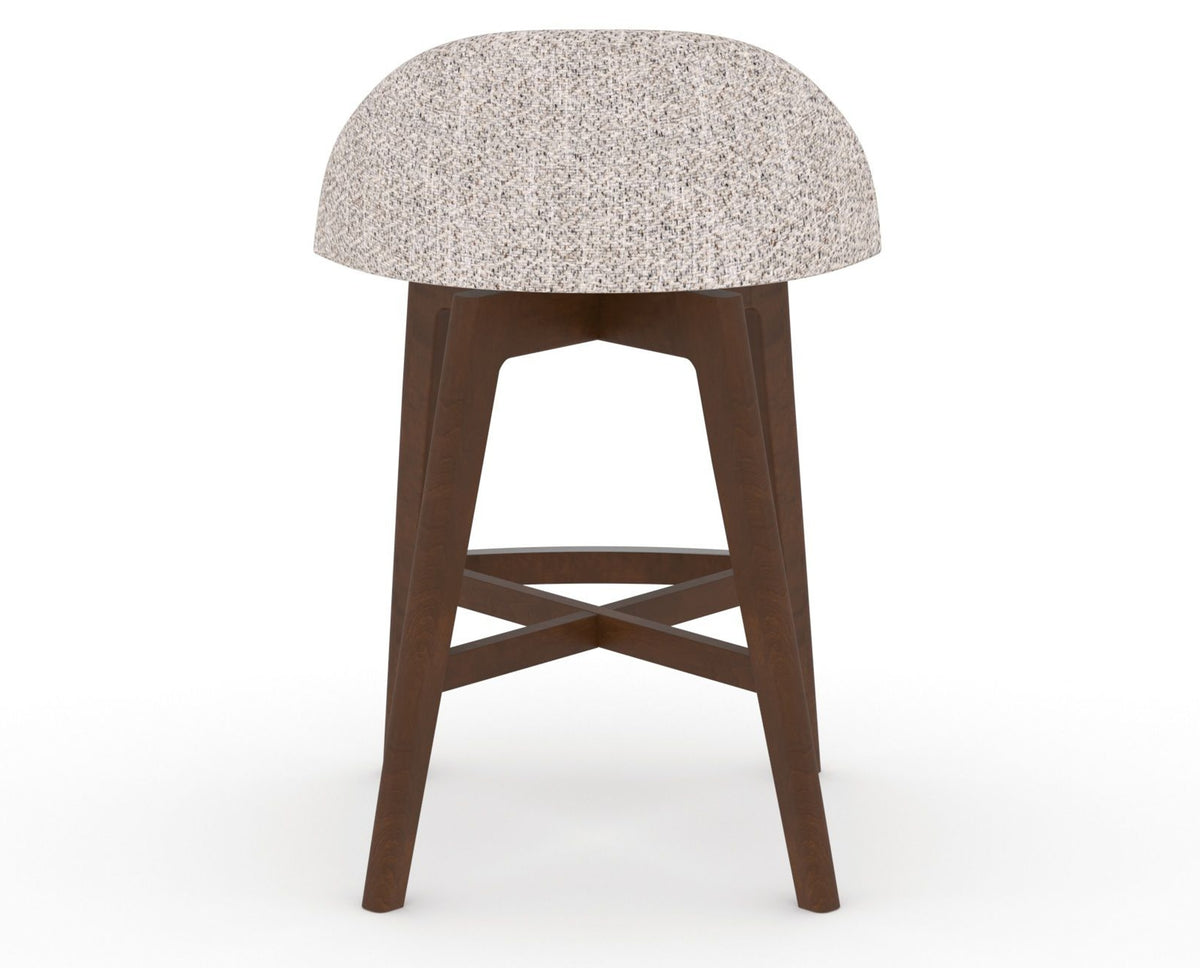 Canadel Downtown Swivel Counter or Bar Stool 8138 in FP Crypton® and 19 Cognac Washed, back view