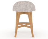 Canadel Downtown Swivel Counter or Bar Stool 8138 in FP Crypton® and 20 Caramel Washed, back view