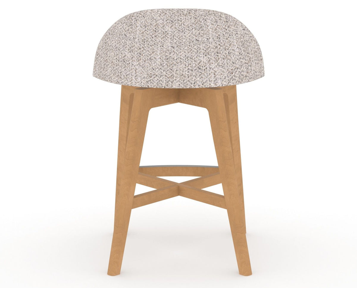 Canadel Downtown Swivel Counter or Bar Stool 8138 in FP Crypton® and 20 Caramel Washed, back view