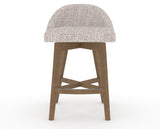 Canadel Downtown Swivel Counter or Bar Stool 8138 in FP Crypton® and 25 Pecan Washed, front view