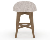 Canadel Downtown Swivel Counter or Bar Stool 8138 in FP Crypton® and 25 Pecan Washed, back view