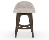 Canadel Downtown Swivel Counter or Bar Stool 8138 in FP Crypton® and 29 Hazelnut Washed, front view