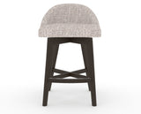 Canadel Downtown Swivel Counter or Bar Stool 8138 in FP Crypton® and 59 Davy's Grey, front view