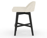 Canadel Downtown Swivel Counter or Bar Stool 8138 in FT InsideOut® and 05 Peppercorn Washed, side view