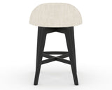 Canadel Downtown Swivel Counter or Bar Stool 8138 in FT InsideOut® and 05 Peppercorn Washed, back view