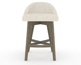 Canadel Downtown Swivel Counter or Bar Stool 8138 in FT InsideOut® and 08 Shadow, front view
