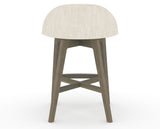 Canadel Downtown Swivel Counter or Bar Stool 8138 in FT InsideOut® and 08 Shadow, back view